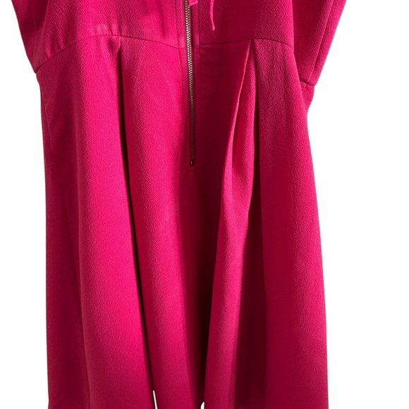 Lulu's Womens Dress Strappy Fit and Flare Mini Skater Hot Pink Size Medium - Picture 6 of 11